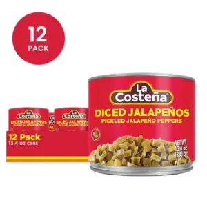 Peberfrugt - La Costeña Jalapeños i tern, 12 stk. - 13,4 oz dåser